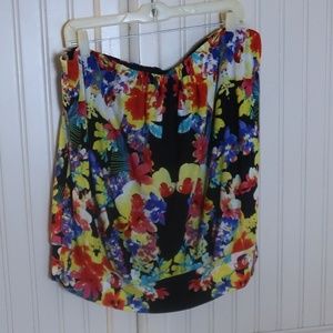 LANE BRYANT FLORAL TUBE TOP Plus Size 18/20